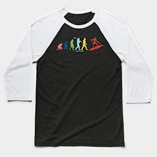 Evolution Of Surfing Baseball T-Shirt